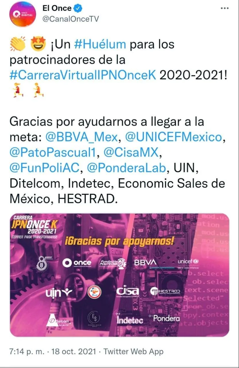 Reconocimiento de patrocinio de Economic Sales en el IPN
